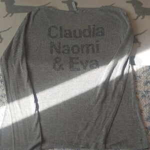 Claudia Naomi & Eva Lightweight Grey Women's Sweater